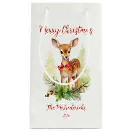 Bolsa De Regalo Pequeña Cute Christmas Reindeer