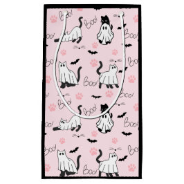 Bolsa De Regalo Pequeña Cute Ghost Cats Halloween