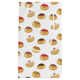 Bolsa De Regalo Pequeña Cute Hannukah Sufganiyot Pattered