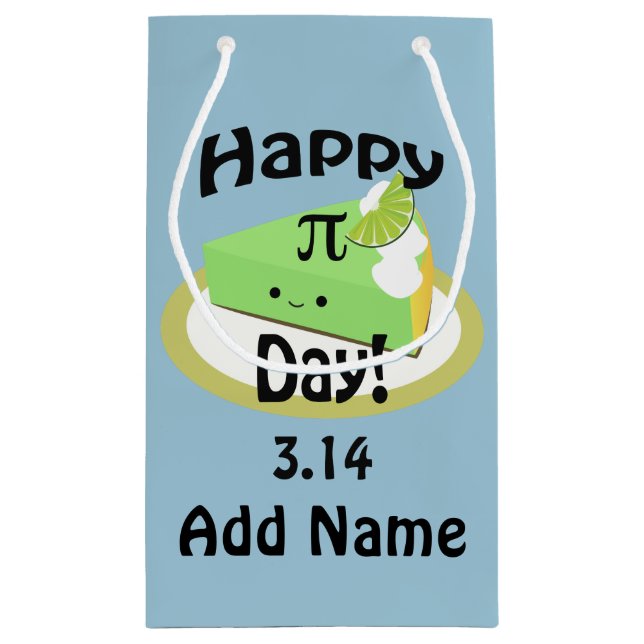 Bolsa De Regalo Pequeña Cute Happy Pi Day (Reverso)