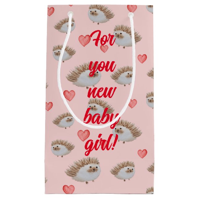 Bolsa De Regalo Pequeña Cute Hedgehog con estampado (Anverso)