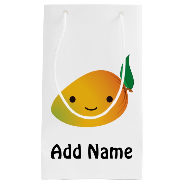 Bolsa De Regalo Pequeña Cute Kawaii Sonriente Mango (Anverso)