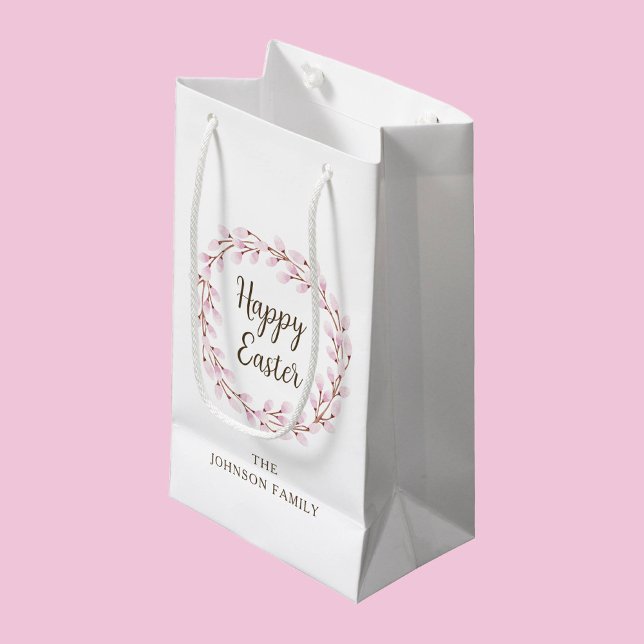 Bolsa De Regalo Pequeña Cute Pussy Willow Feliz Pascua (Cute Pussy Willow Happy Easter Small Gift Bag)