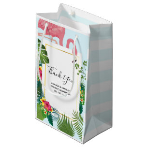 Bolsa De Regalo Pequeña Cute Rosa Flamingo Tema Tropical Negocios