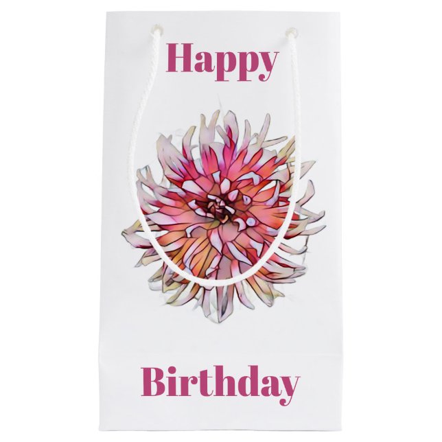 BOLSA DE REGALO PEQUEÑA DAHLIA FLOWER (Anverso)