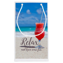 Bolsa De Regalo Pequeña Daiquiri de Fresa Congelada en Playa Arenosa de Ci