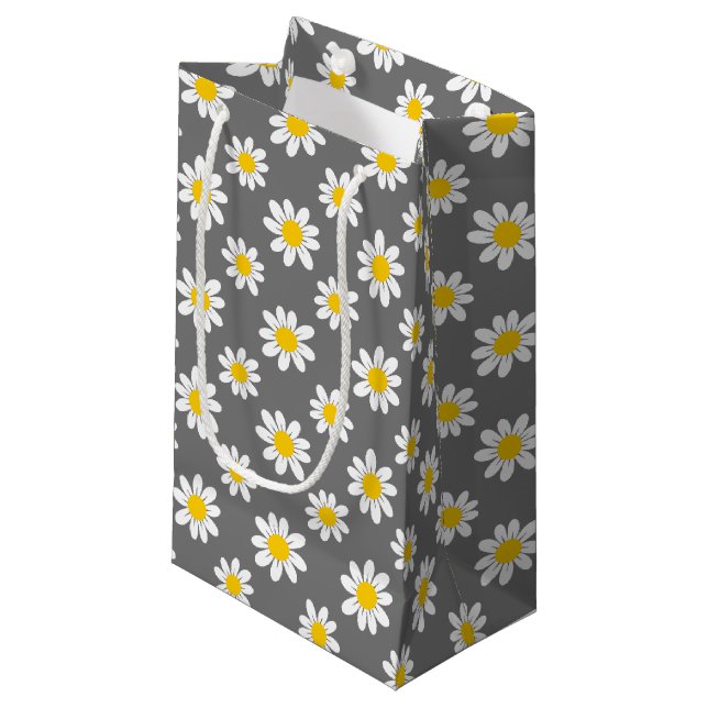 Bolsa De Regalo Pequeña Daisies amarillos blancos (Angulo Anverso)