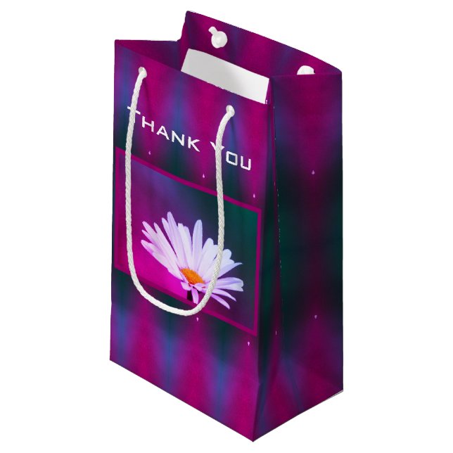 Bolsa De Regalo Pequeña Daisy con turquesa (Angulo Anverso)