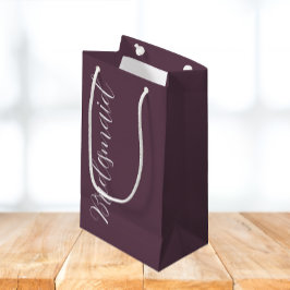 Bolsa De Regalo Pequeña Dama de Honor Bodas Escritura Estilizada de Berenj