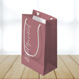 Bolsa De Regalo Pequeña Dama de honor de boda con guión estilizado Dusty R