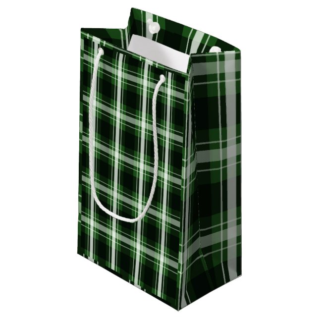 Bolsa De Regalo Pequeña Dark Green Plaid (Angulo Anverso)