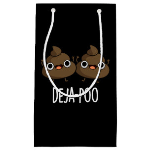 Bolsa De Regalo Pequeña Deja Poo Funny Doble Poop Pun Dark BG
