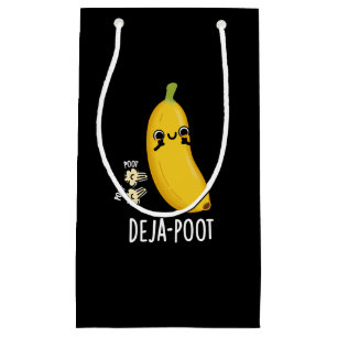 Bolsa De Regalo Pequeña Deja-poot Funny Banana Doble Fart Pun Dark BG