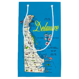 Bolsa de regalo pequeña del mapa de Delaware
