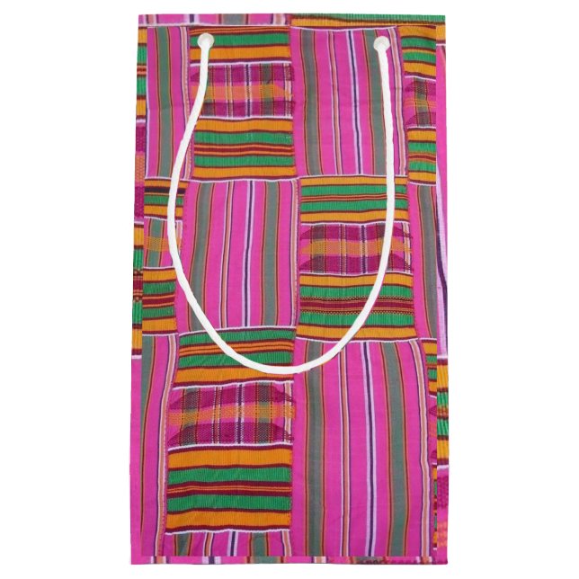 Bolsa de regalo pequeña del patrón africano (Anverso)
