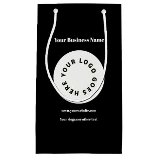 Bolsa De Regalo Pequeña Delantal Promocional Negro Moderno Agrega tu Logo