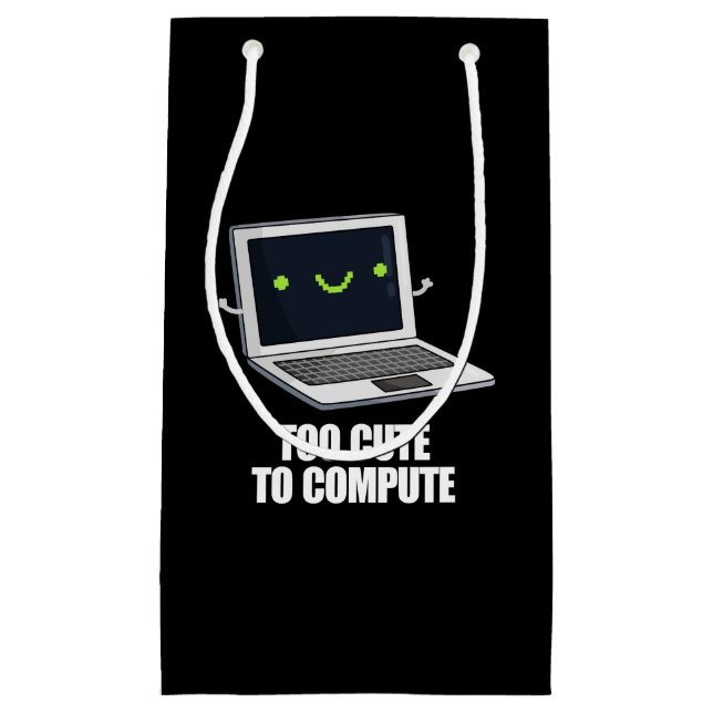 Bolsa De Regalo Pequeña Demasiado lindo para calcular la divertida computa (Anverso)