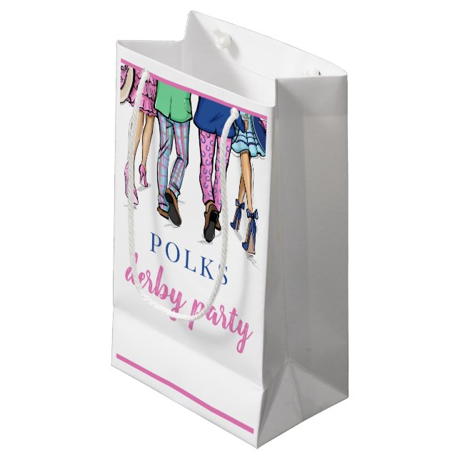 Bolsa De Regalo Pequeña Derby Fiesta Carreras de caballos de Moda Preppy (Angulo Anverso)