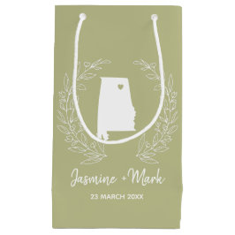 Bolsa De Regalo Pequeña Destino de la boda de destino del estatemap de Ala