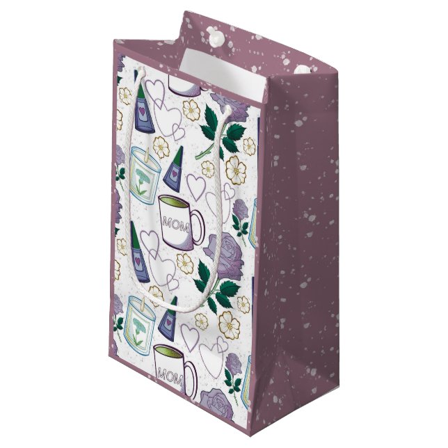 Bolsa De Regalo Pequeña Día de la Madre Lavanda (Angulo Anverso)