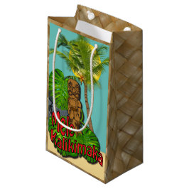 Bolsa De Regalo Pequeña Día de navidad hawaiano de Tiki Mele Kalikimaka