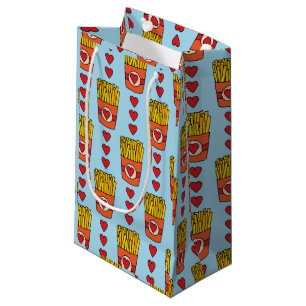 Bolsa De Regalo Pequeña Día feroz estoy enamorado Punny Personalizado Fr