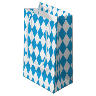 Bolsa De Regalo Pequeña Diagonal grande bávara del azul de Oktoberfest y