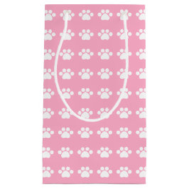 Bolsa De Regalo Pequeña Dibujar impresiones en fondo rosado
