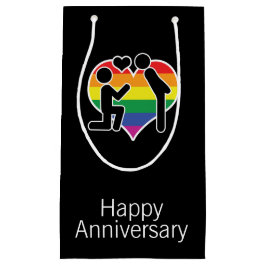 Bolsa De Regalo Pequeña Dijo Sí Feliz Aniversario Gay Them