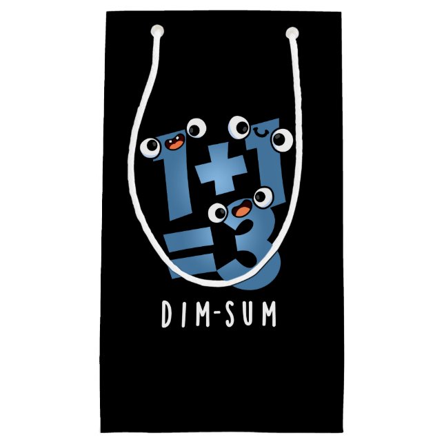 Bolsa De Regalo Pequeña Dim Sum Graciosa Matemática Comida Pun Oscuro BG (Anverso)