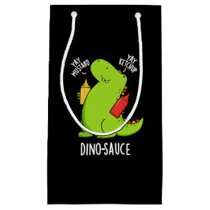 Bolsa De Regalo Pequeña Dino-Salsa Chiste de Dinosaurio Divertido con Fond