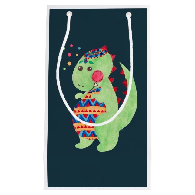 Bolsa De Regalo Pequeña Dino verde (Anverso)