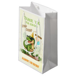Bolsa De Regalo Pequeña Dinosaur Birthday - Stomp Chomp Roar T-Rex Birthda