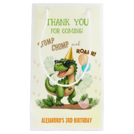 Bolsa De Regalo Pequeña Dinosaur Birthday - Stomp Chomp Roar T-Rex Birthda