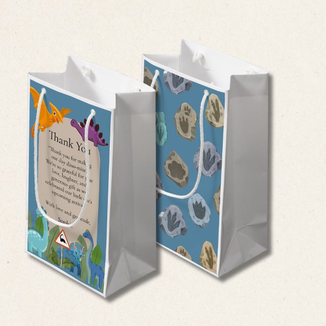 Bolsa De Regalo Pequeña Dinosaurios al Cruce, Shower de Bebé T-Rex (Subido por el creador)