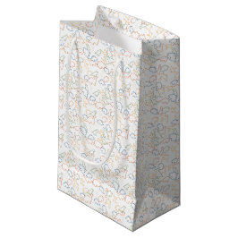 Bolsa De Regalo Pequeña Dinosaurios - Contorno de otoño Fondo Blanco