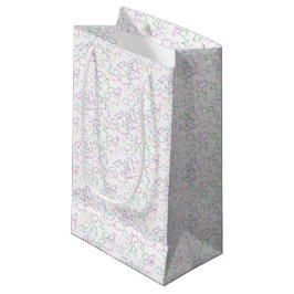 Bolsa De Regalo Pequeña Dinosaurios - Contorno de verano Fondo Blanco