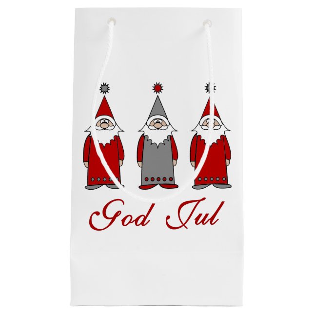 Bolsa De Regalo Pequeña Dios Jul | Navidades noruegos Cute Funny Tomten (Anverso)