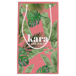 Bolsa De Regalo Pequeña Diseñador tropical moderno rosa