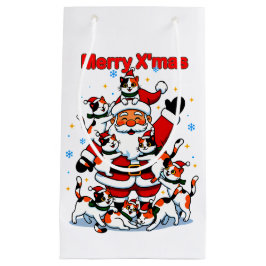 Bolsa De Regalo Pequeña Diseño de caos navideño caprichoso “Feliz Navidad”