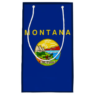 Bolsa De Regalo Pequeña Diseño de la bandera del estado de Montana