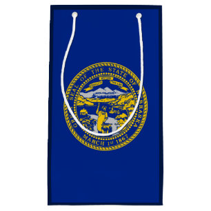 Bolsa De Regalo Pequeña Diseño de la bandera del estado de Nebraska