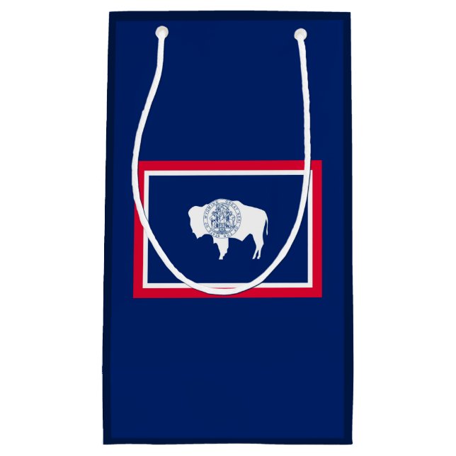 Bolsa De Regalo Pequeña Diseño de la bandera del estado de Wyoming (Anverso)