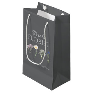Bolsa De Regalo Pequeña Diseño de Marca para Floristerías Boutique Moderna