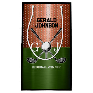 Bolsa De Regalo Pequeña Diseño de monograma de golf de Guay