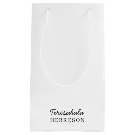 Bolsa De Regalo Pequeña Diseño de monograma neutral moderno