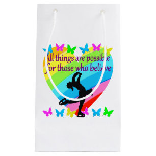 BOLSA DE REGALO PEQUEÑA DISEÑO DE PATINAJE DE FIGURA INSPIRADORA RELLENADO