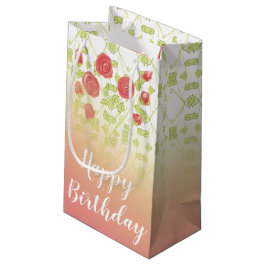 Bolsa De Regalo Pequeña Diseño de patrón de flor dulce