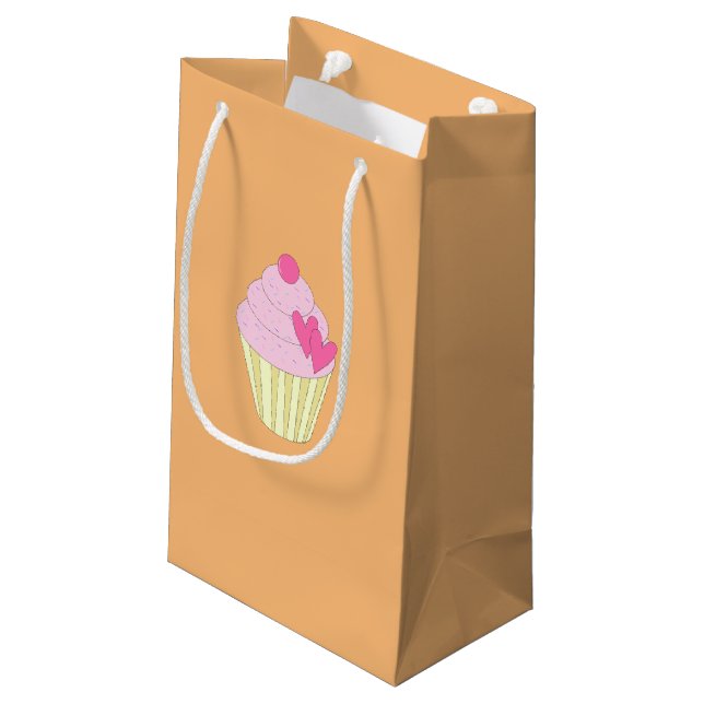Bolsa De Regalo Pequeña diseño ilusima Naranja (Angulo reverso)
