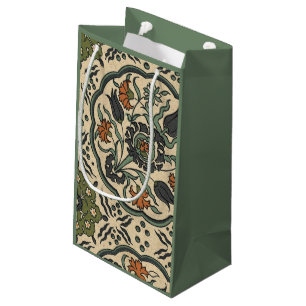 Bolsa De Regalo Pequeña Diseño persa floral decorativo de la teja